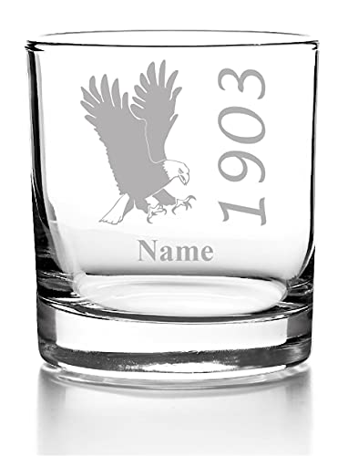 Whiskyglas mit Gravur, Personalisiert mit Namen Geschenk für Männer Whiskeyglas BJK 1903 von aina