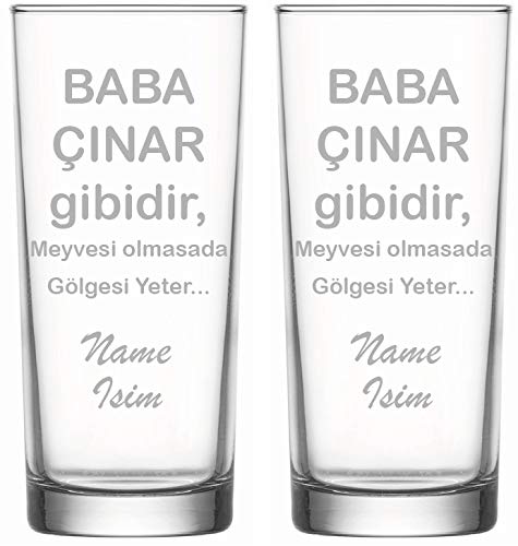 Raki Gläser mit Gravur Glas Raki Bardagi Bardak Rakigläser Baba Vatertag mit Name Isim isimli Hediye 2 von aina