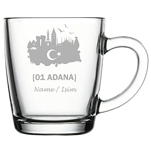 aina Türkische Teegläser Cay Bardagi türkischer Tee Glas mit Name isimli Hediye - Teeglas Graviert mit Namen 01 Adana von aina