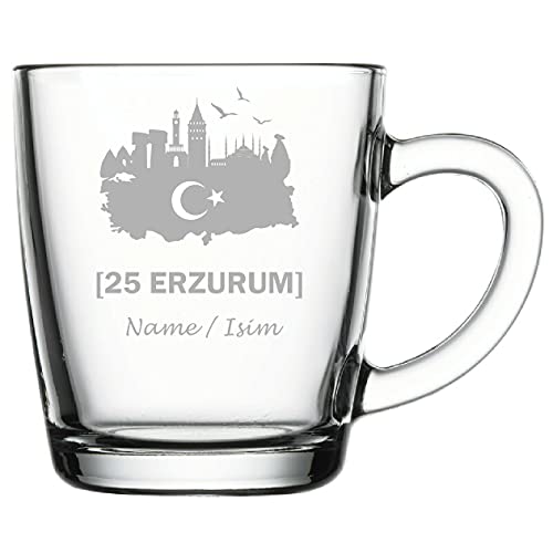 aina Türkische Teegläser Cay Bardagi türkischer Tee Glas mit Name isimli Hediye - Teeglas Graviert mit Namen 25 Erzurum von aina