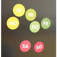 Sonderpreis 7 Textmagnete " Wochenkalender - Grüntöne + Pink -Organisieren Leicht Gemacht /Pinwand Magnete/Familienkalender Planer von aineolleoileSHOP