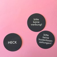 Keine Werbung Schlicht Schön Klassisch 3Er Set Briefkasten -Magnete Mit Namen Oder Wunschwort Namensmagnet Im Set Alle Farben von aineolleoileSHOP