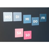 Kleines Geschenk Zur Einschulung 7 Magnete " Wochenkalender Blautöne/Rosa - Perfekt Für Die Wochenpanung Und Organisation von aineolleoileSHOP