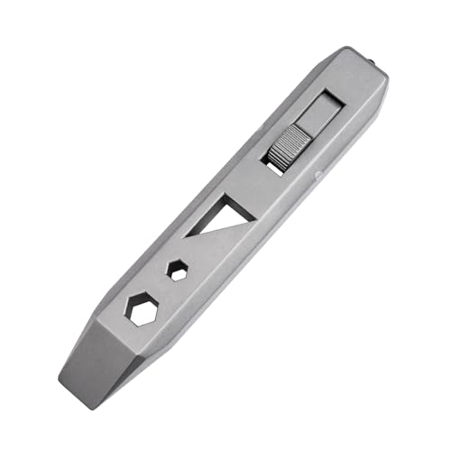 ainhue A385 Kompaktes 9,8 cm TC4 Titan Brecheisen Multi-Tool EDC Prybar mit Flaschenöffner, Sechskantschlüssel, Glasbrecher, Brecheisen von ainhue