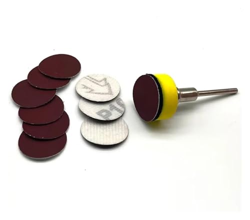 ainih 11 Pcs Mini Car Foam Drill Polishing Pad Kit Hook and Loop 1 Inch 25mm Detail Sponge Wool Waxing Buffing Pads with Backer von ainih