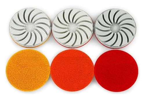 ainih 6Pcs 4 Inch 100mm 3-Steps Dry Grinding Pad Cement Concrete Floor Polishing Pad Wet Refurbished Abrasive Disc von ainih