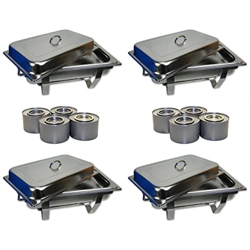 Chafing Dish Speisenwärmer Warmhaltebehälter Edelstahl 4er GN-Behälter Profi Set von airbrush-city