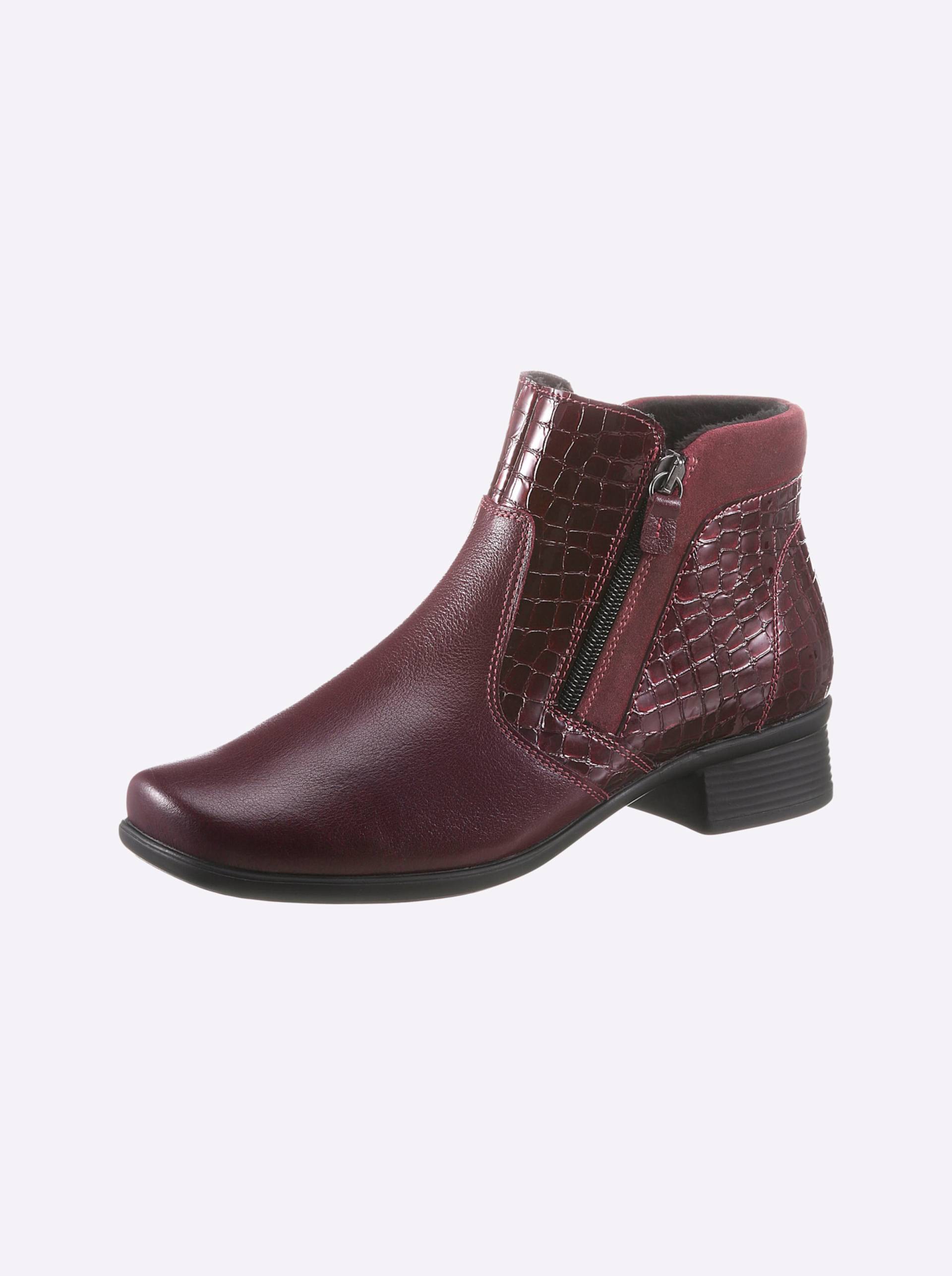 Stiefelette in bordeaux von airsoft comfort+ von airsoft comfort+