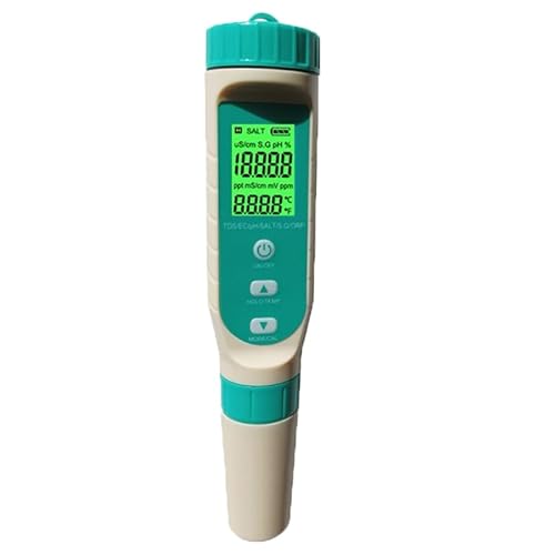 Digitaler Wasserqualitätstester, 7-in-1-Wassertestset mit pH TDS EC ORP S.G Salztemper Wasserteststift Wasserdicht für Hydrokultur Garten Aquarien Riffe Pools Teiche von aiworth