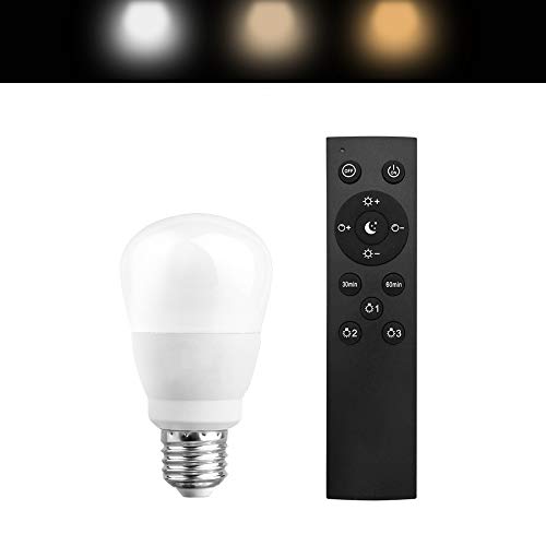 aixi-SHS Smart Bulb Timing Off 12W dimmbar warmweiß kaltweiß Licht Temperatur Helligkeit einstellbar mit Fernbedienung(1xBirne+1xFernbedienung) von aixi-SHS