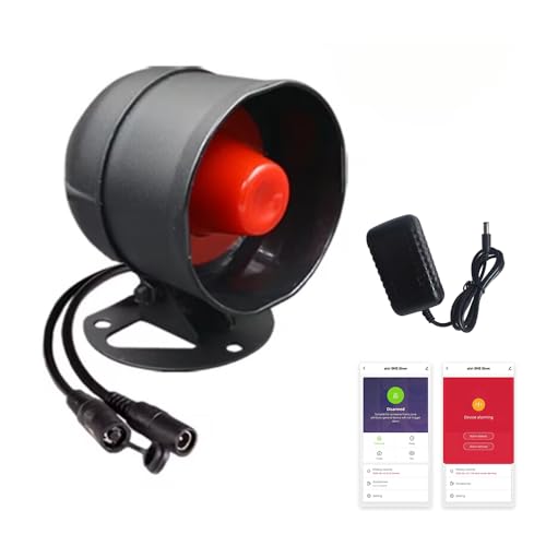 aixi-SHS Tuya WiFi 433 MHz Outdoor Smart Sirene Wasserdichtes Alarmsystem, kompatibel mit Amazon Alexa, Smart Life APP Steuerung von aixi-SHS