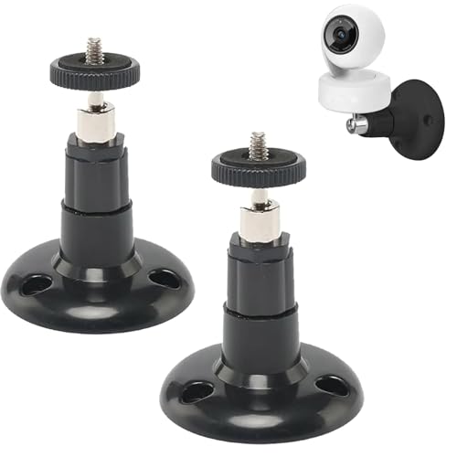 Aiyara 2 Stück Kamera Halterung Wandhalterung Kamera (Schwarz), Schraubenlos und 360 Grad Verstellbar, für Ring, ÜberwachungskameraKompatibel mit Stick Up Cam Pro, Arlo Pro 4 3 2, Arlo Ultra von aiyraa
