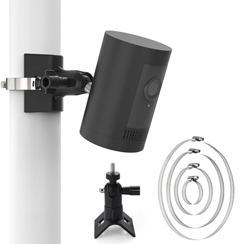 Aiyraa Ring Halterung für Stick Up Cam, Masthalterung Pole Montagehalterung für Ring Spotlight Cam Pro, Zubehör für Ring Kamera Halterung Outdoor, Kompatibel mit Innen und Außenkameras von aiyraa