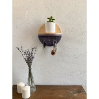 Schlüsselbrett Aus Holz Mit Regal Schlüsselhalter von akdemirwooddesign