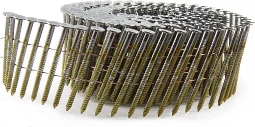 Akdeniz | Hersteller | Coilnägel 2,5 x 70 mm - 7.200 Stück | Drahtmagaziniert | Stahl Blank | Ringschaft | mit 16° Neigungswinkel | Für Palettenbau, Holzbau, Dachbau & Zimmerei Akdeniz | Hersteller | Coilnägel 2,5 x 70 mm - 7.200 Stück | Drahtmagaziniert | Stahl Blank | Ringschaft | mit 16° Neigungswinkel | Für Palettenbau, Holzbau, Dachbau & Zimmerei von akdeniz