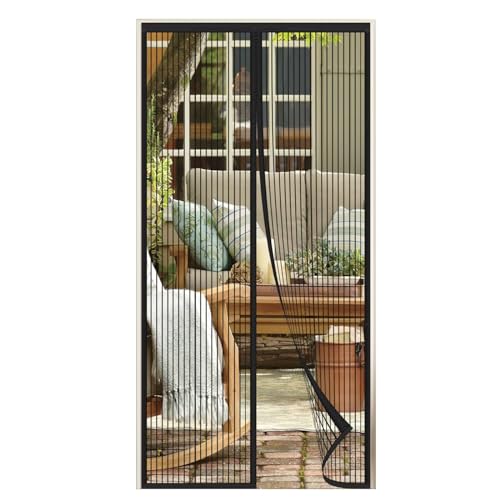 akgao Magnet Fliegengitter Tür, 150x220cm Polyester Insektenschutz Balkontür, Schwerkraft Atmungsaktiv Magnetvorhang Mückenschutz Fenster Ohne Bohren Kinderleichte für Salon Terrassentür-Schwarz akgao Magnet Fliegengitter Tür, 150x220cm Polyester Insektenschutz Balkontür, Schwerkraft Atmungsaktiv Magnetvorhang Mückenschutz Fenster Ohne Bohren Kinderleichte für Salon Terrassentür-Schwarz von akgao