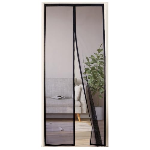 akgao Magnet Fliegengitter Balkontür, 110x230cm Pure Farbe Polyester Insektenschutz Tür, Atmungsaktiv Mückennetz Fenster Fliegengittertüren Kinderleichte für Schlafzimmer Wohnzimmer-Schwarz akgao Magnet Fliegengitter Balkontür, 110x230cm Pure Farbe Polyester Insektenschutz Tür, Atmungsaktiv Mückennetz Fenster Fliegengittertüren Kinderleichte für Schlafzimmer Wohnzimmer-Schwarz von akgao