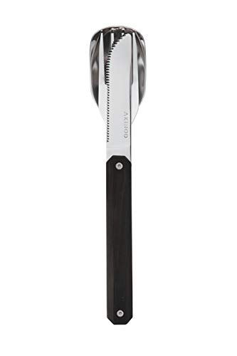 akinod - Besteck gerade magnetisch 12H34 Spiegel Ebenholz – Gabel + Messer + Löffel – Besteck aus Edelstahl – magnetische Montage – Kompakt, langlebig und elegant von akinod