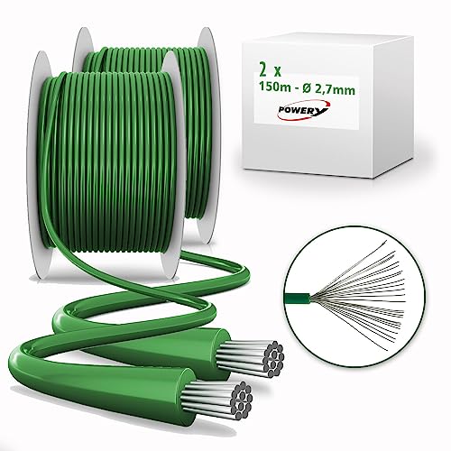 Akku-net Universelles 300m (2 x 150m) Begrenzungskabel für Rasenroboter – Kompatibel mit Gardena, Husqvarna Automower, Worx, Robomow, Honda – 2,7mm robuster Begrenzungsdraht für Garten-Mähroboter von akku-net