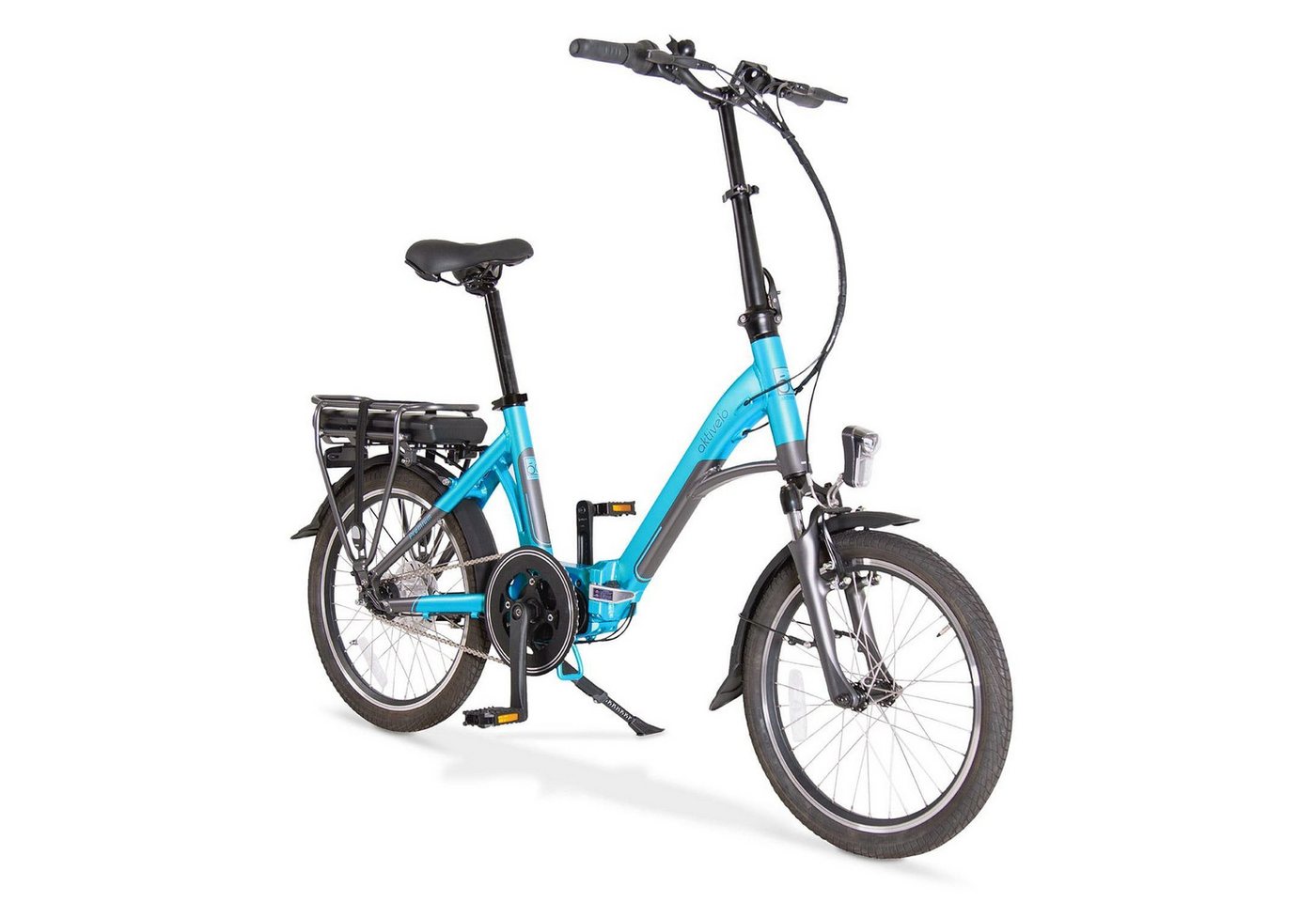 aktivelo E-Bike Faltrad Damen, Herren Klapprad, 7 Gang, Nabenschaltung, Mittelmotor, 374.4 Wh, Elektrofahrrad klappbar von aktivelo