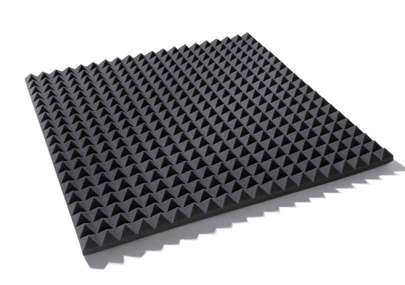 Akupur Schaumstoffpyramidenplatte Akustik anthrazit 100 x 100 cm von akupur