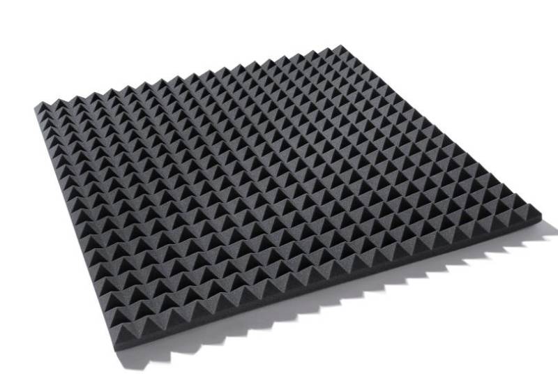Akupur Schaumstoffpyramidenplatte Akustik anthrazit 100 x 100 cm von akupur
