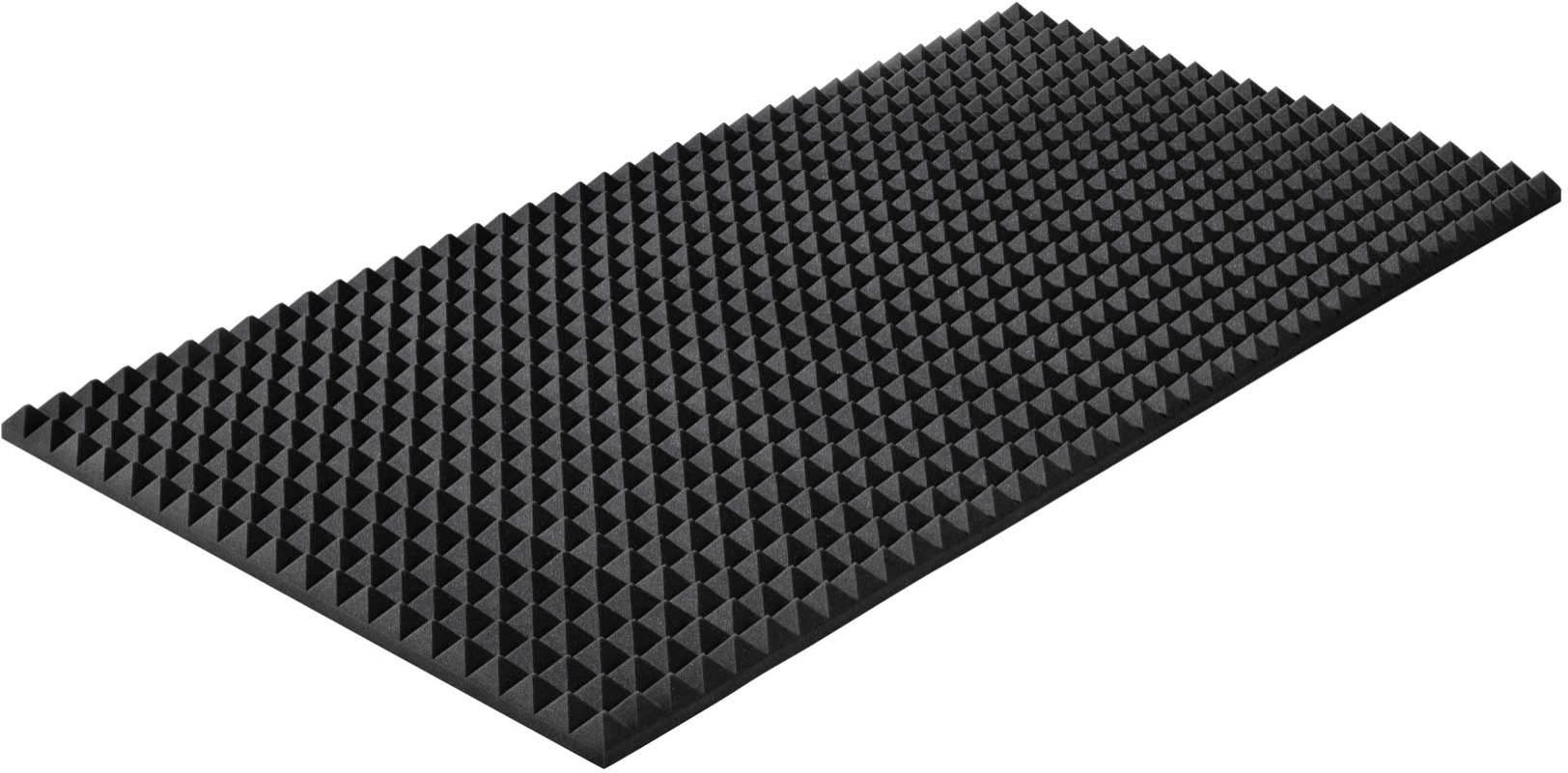 Akupur Schaumstoffpyramidenplatte anthrazit 100 x 200 cm, 50 mm hoch von akupur
