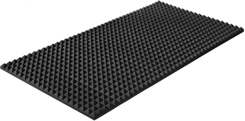 Akupur Schaumstoffpyramidenplatte anthrazit 100 x 200 cm, 50 mm hoch von akupur