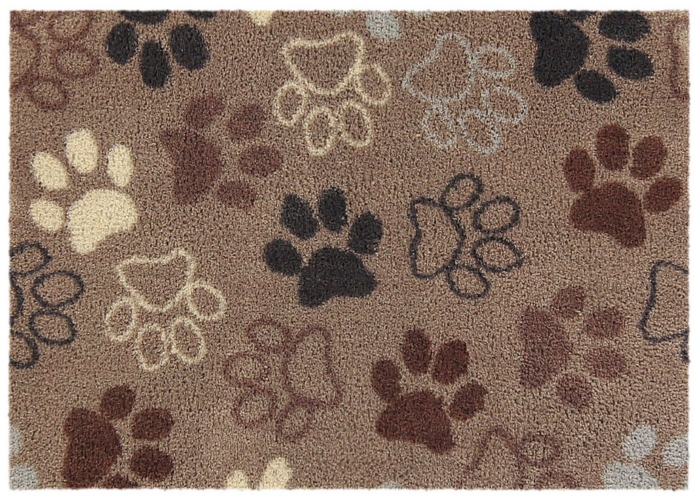 Fußmatte AKZENTE Feel Fußmatte PAW PATTERN 50 x 70 cm, akzente, Rechteckig, Höhe: 7 mm, In- und Outdoor, waschbar bei 30° Grad und trocknergeeignet von akzente