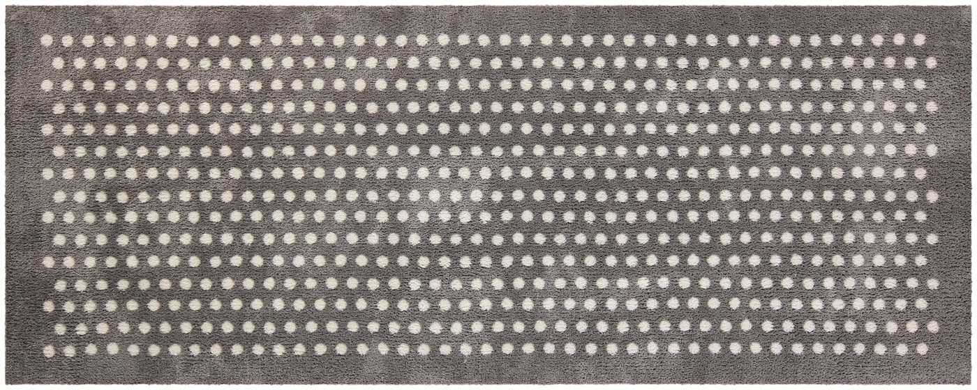 Fußmatte AKZENTE Feel Fußmatte SMALL DOTS SILVER 80 x 200 cm, akzente, Rechteckig, Höhe: 7 mm, In- und Outdoor, waschbar bei 30° Grad und trocknergeeignet von akzente