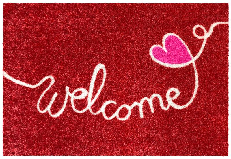 akzente Fußmatte AKZENTE Listen Design Fußmatte LOVELY WELCOME RED 50 x 70 cm, Rechteckig, Höhe: 7 mm akzente Fußmatte AKZENTE Listen Design Fußmatte LOVELY WELCOME RED 50 x 70 cm, Rechteckig, Höhe: 7 mm von akzente