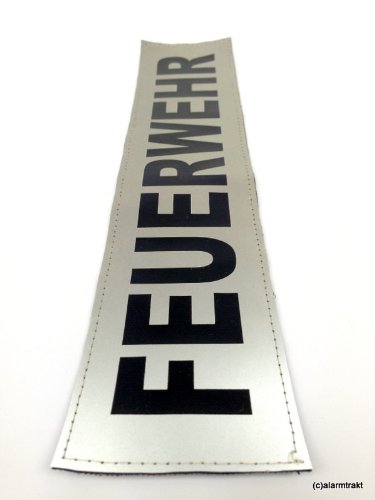 FEUERWEHR 3M Reflex-Rückenschild 42x8cm matt silber FEUERWEHR 3M Reflex-Rückenschild 42x8cm matt silber von SPITA