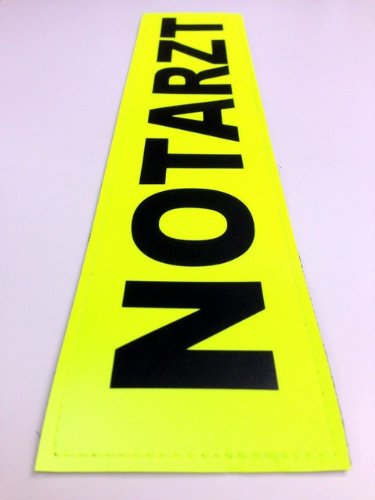 NOTARZT 3M Rückenschild 42x8cm Zitronengelb NOTARZT 3M Rückenschild 42x8cm Zitronengelb von SPITA