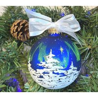 Handbemalter Glas-Weihnachtsstern, Weihnachtsschmuck, Geschenkverpackung, Geschenkverpackung Handbemalter Glas-Weihnachtsstern, Weihnachtsschmuck, Geschenkverpackung, Geschenkverpackung von alaskaballs