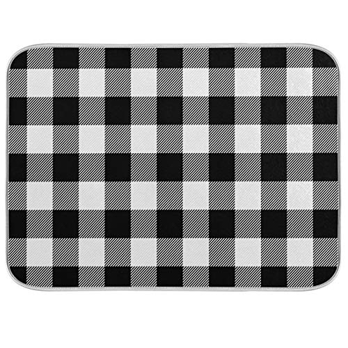 ALAZA Abtropfmatte, Buffalo Check Plaid Tartan Super Absorbent Reversible Rack Pads Kitchen Counter Mat 45,7 x 61 cm von alaza