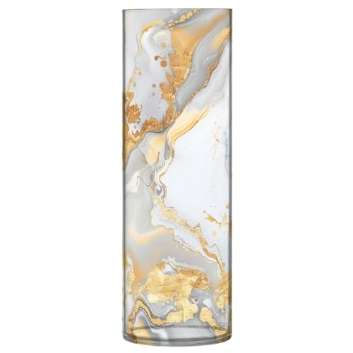 ALAZA Weißgoldfarbene Marmor-Blumenvasen für Heimdekoration, Küche, Schlafzimmer, Wohnzimmer, Badezimmer, Büro, Tischdekorationen ALAZA Weißgoldfarbene Marmor-Blumenvasen für Heimdekoration, Küche, Schlafzimmer, Wohnzimmer, Badezimmer, Büro, Tischdekorationen von alaza