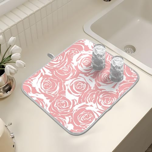 Abtropfmatten für Küchentheke, große Mikrofaser-Abtropfmatte, abstrakte Rose, 40 x 45 cm, saugfähige Kaffeemaschinen-Schutzmatte Abtropfmatten für Küchentheke, große Mikrofaser-Abtropfmatte, abstrakte Rose, 40 x 45 cm, saugfähige Kaffeemaschinen-Schutzmatte von alaza