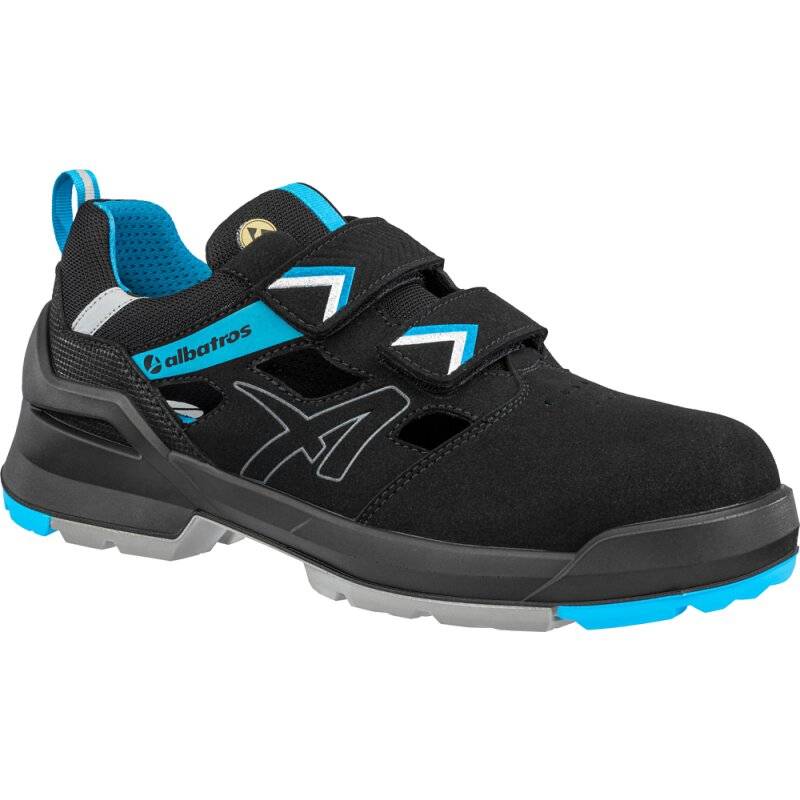 albatros FORGE AIR BLACK/BLUE XW LOW S1 ESD Sicherheitssandale schwarz-blau 44 von albatros