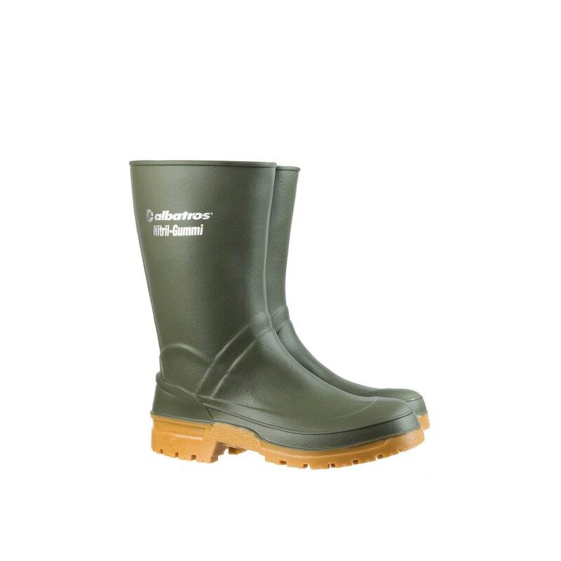 albatros GUARDIAN MID BLACK Kurzschaftstiefel aus Nitrilgummi grün Gr. 41 von albatros