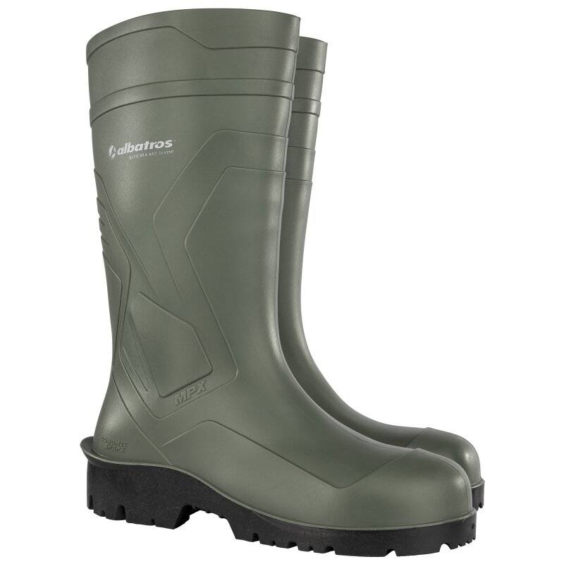 albatros PROTECTOR PLUS robuster Sicherheitsstiefel S5 aus PVC grün Gr. 46 von albatros