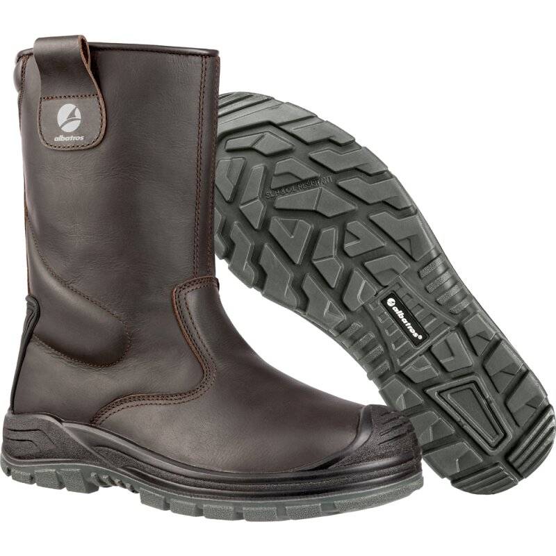 albatros RIGGER BOOT BRN robuster hoher Sicherheitsstiefel S3 braun Gr. 45 von albatros