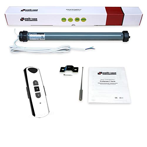 albe Profipower F 50 Nm SW60 Funk Rolladenmotor für 60 mm Welle mit mechanischen Endpunkten ca. 90 kg Zugkraft Rolladenmotor Antrieb 60 mm von albe Haus Garten Sonnenschutz