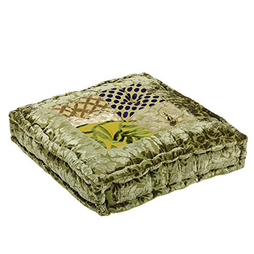 albena shop Brasso indisches Bodenkissen 45x45x10cm (grün) Stuhlkissen, Yogakissen, Sitzkissen von albena shop