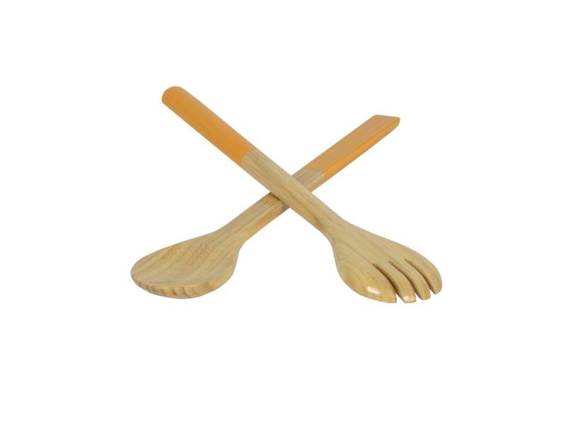 albert l. (punkt) Besteck-Set Bambus Salatbesteck maxi gelb 2tlg, Bambus, Salatbesteck 37,5 von albert l. (punkt)