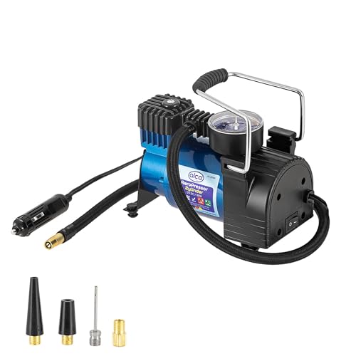 alca® Auto Kompressor mini elektrische Luftpumpe, 12V Luftkompressor, 21 bar, Zigarettenanzünder von alca