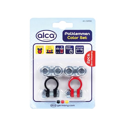 alca® Batterie-Polklemmen Set 2 St. rot/schwarz von alca