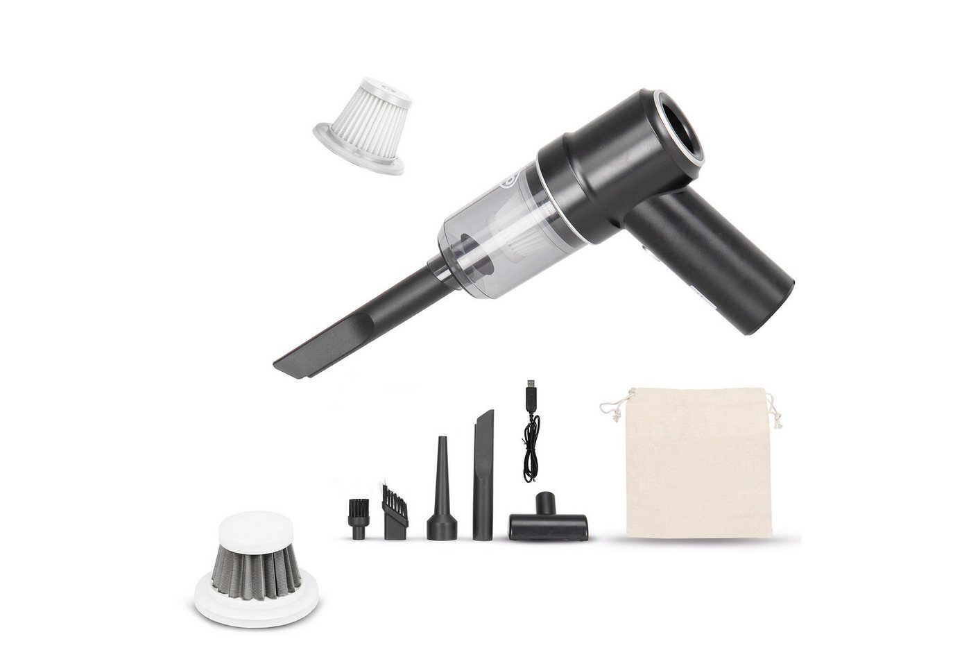 alca Handstaubsauger Akku Handstaubsauger Set 50W 7,4V 4500Pa Blasfunktion + HEPA, 50 W, Beutellos mit Filter alca Handstaubsauger Akku Handstaubsauger Set 50W 7,4V 4500Pa Blasfunktion + HEPA, 50 W, Beutellos mit Filter von alca