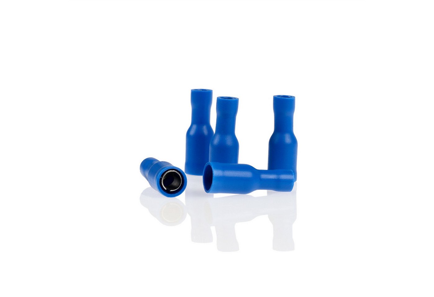 alca Kabelverbinder-Sortiment Rundsteckhülse vollisoliert blau 5,0mm 10St. von alca