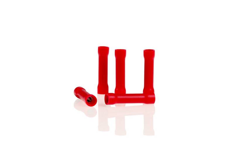 alca Kabelverbinder-Sortiment Stoßverbinder rot 1,7mm 10St. 0,5-1,5 mm² rot für Kabel AWG 22-16, Set von alca