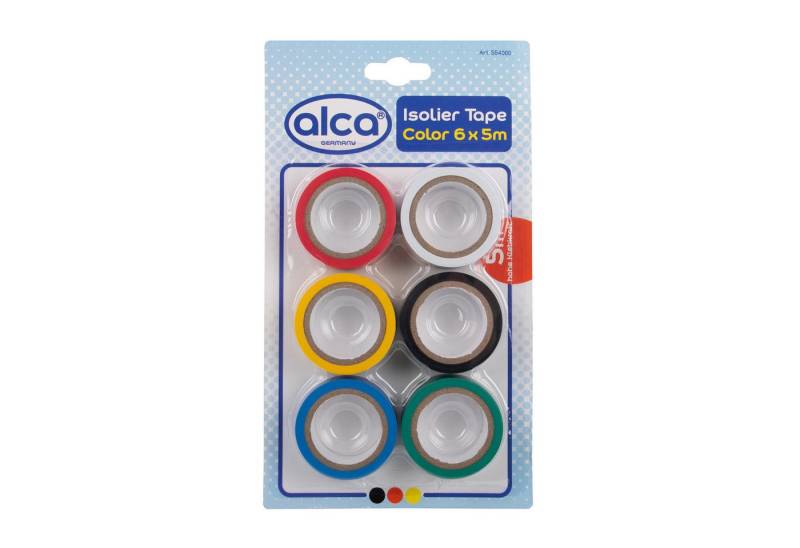 alca Klebeband Isolierband Set farbig sortiert 6 Rollen 18 mm x 5 m PVC Multicolor (Set, 6-St) von alca